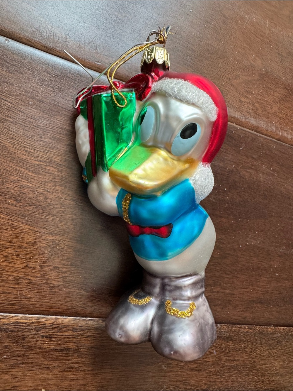 Christmas Donald Duck Ornament in Red, Blue, Green - Holiday Home Accent